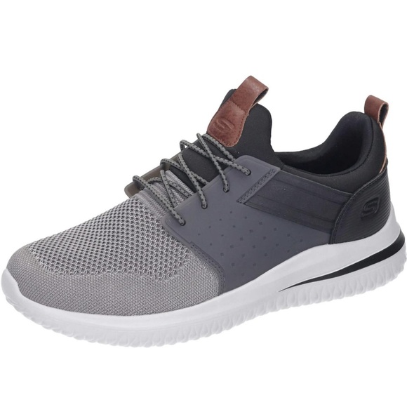 NWT Skechers Mens Delson 3.0 Knitted Bungee Lace Slip On - Picture 1 of 6
